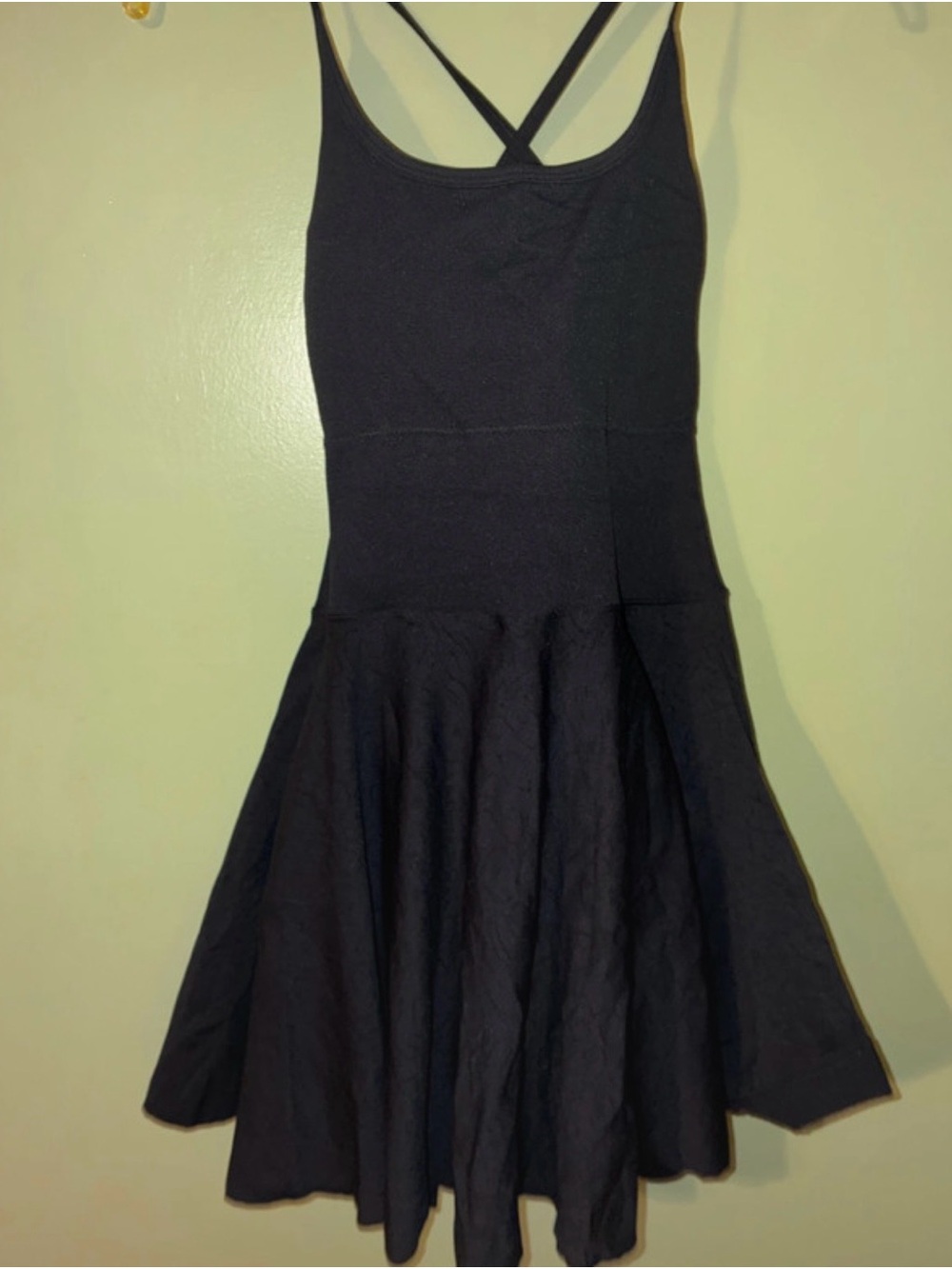 Black Sleeveless Mini Tennis Skort Dress with Crossback Straps